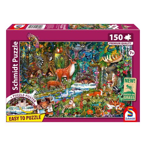  Schmidt Spiele Tiere in den Wäldern Europas 150 db (56532) Gyerek kirakó  
