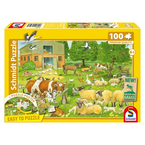  Schmidt Spiele Tierkinder auf dem Bauernhof 100 db (56528) Gyerek kirakó  