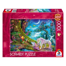   Schmidt Spiele Wo sich Einhorn und Elfe gute Nacht sagen (59790) Kirakó 1000 db 