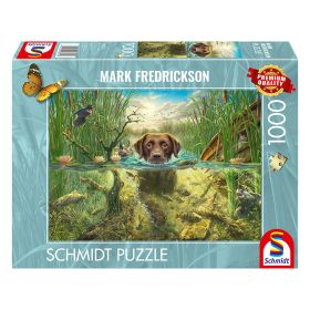   Schmidt Spiele Hundeliebe, brauner Labrador im kühlen Nass  (58572) Kirakó MARK FREDRICKSON 1000 db 