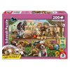 Schmidt Spiele A garden picnic for dogs and cats (56534) Gyerek kirakó 200 db