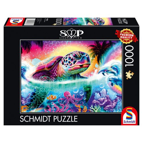 Schmidt Spiele Neon Turtle (58634) Kirakó SHEENA PIKE Kirakó 1000 db