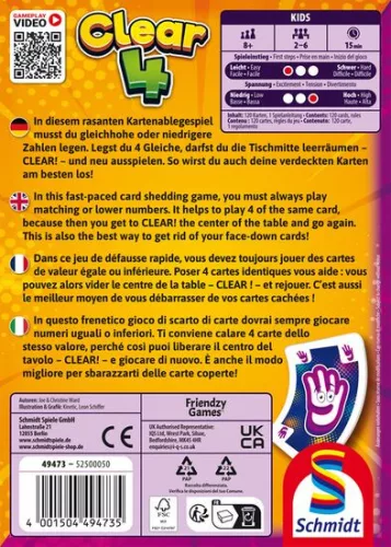 Schmidt Spiele Clear 4 (49473) Társasjáték 