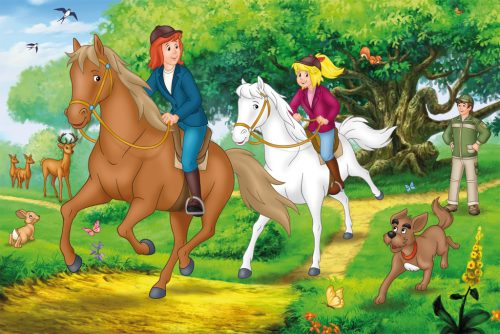 Schmidt Spiele Bibi & Tina, Puzzle-Box, 2x100, 2x150 db (55609) Gyerek kirakó 