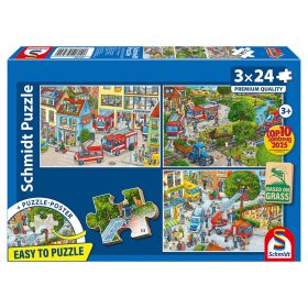 Schmidt Spiele Fire brigade 3x24 db (56580) Gyerek kirakó 
