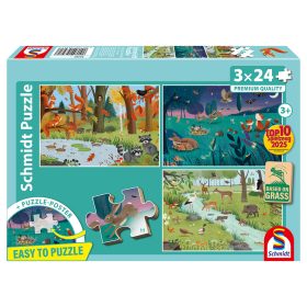   Schmidt Spiele Forest and meadow animals 3x24 db (56581) Gyerek kirakó 