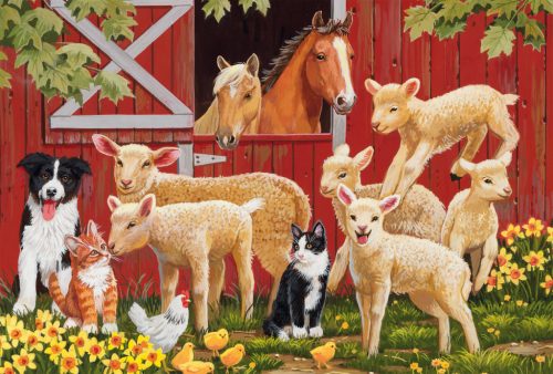Schmidt Spiele Animals on the farm 3x48 db (56579) Gyerek kirakó 