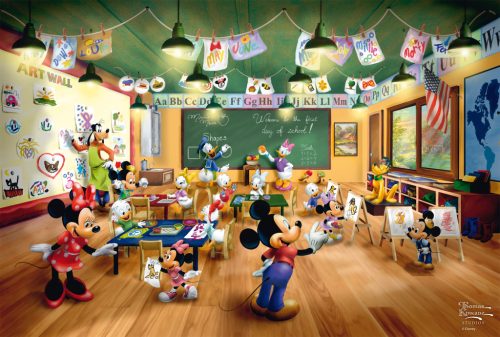 Schmidt Spiele Mickey and Minnie, Schoolhouse (56599) Kirakó 200 db Thomas Kinkade