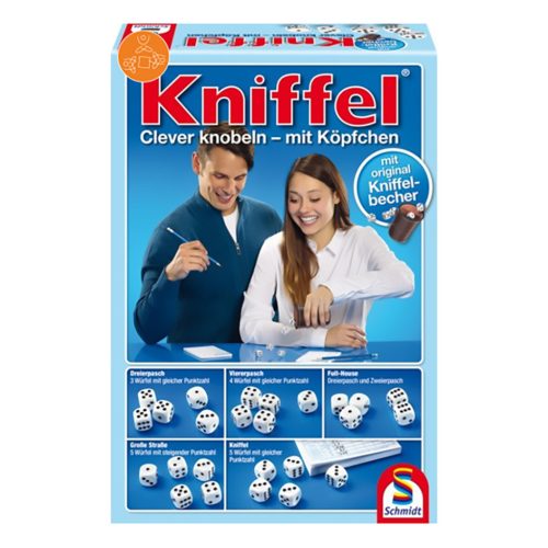  Schmidt Spiele Kniffel - Kockapóker bőr dobópohárral társasjáték (49030) 
